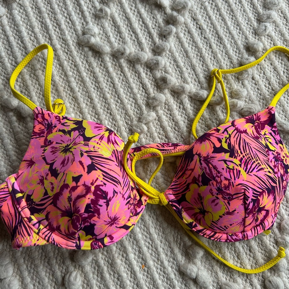 Floral Pink and Yellow Whitefox Boutique Swim suit